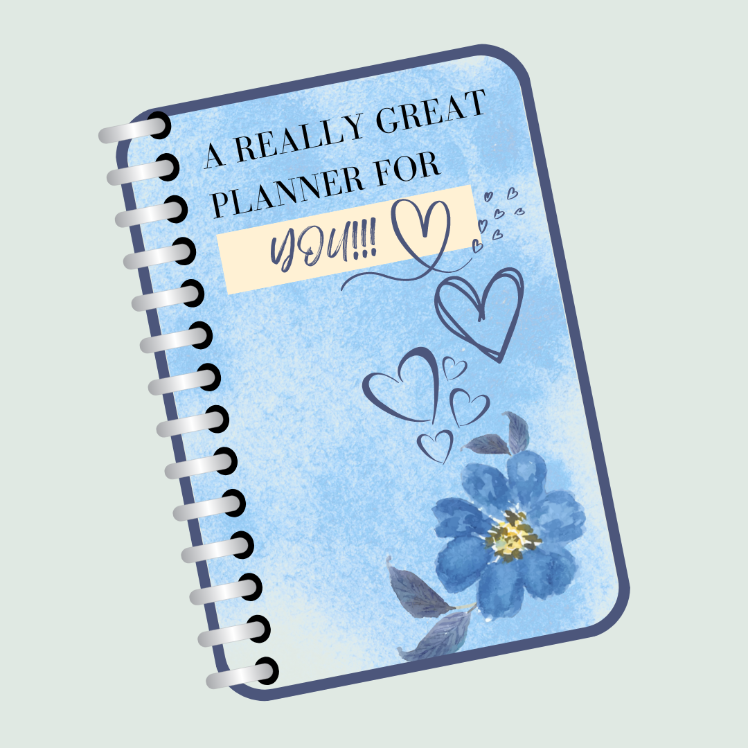 A Really Great Planner Blue Floral